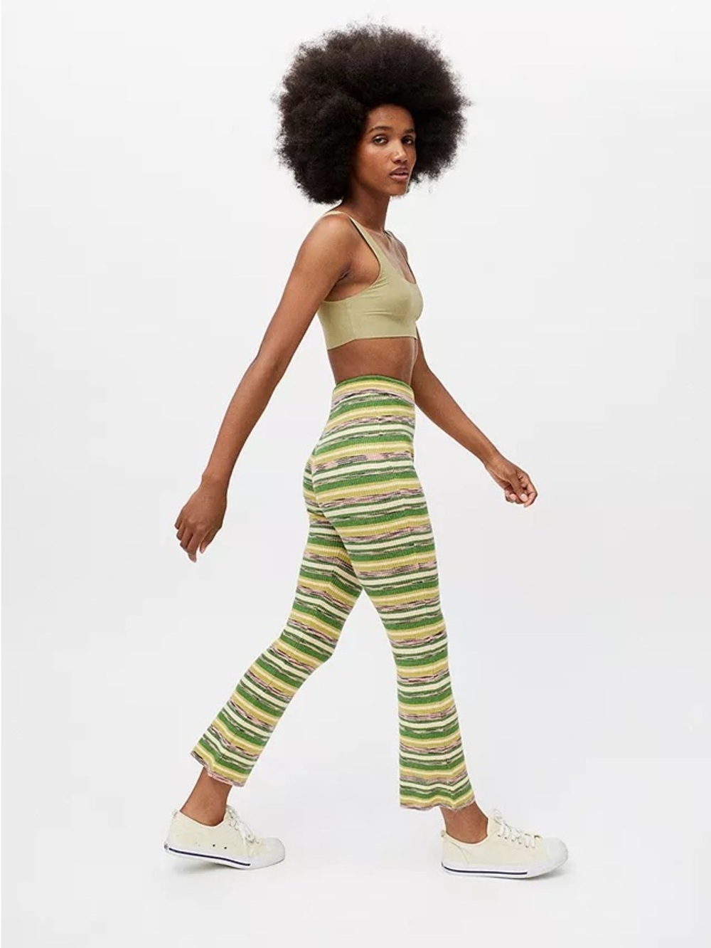 Urban Outfitters Green Tommy Stripe Knit
Flare Trousers XS - Picture 7 of 8